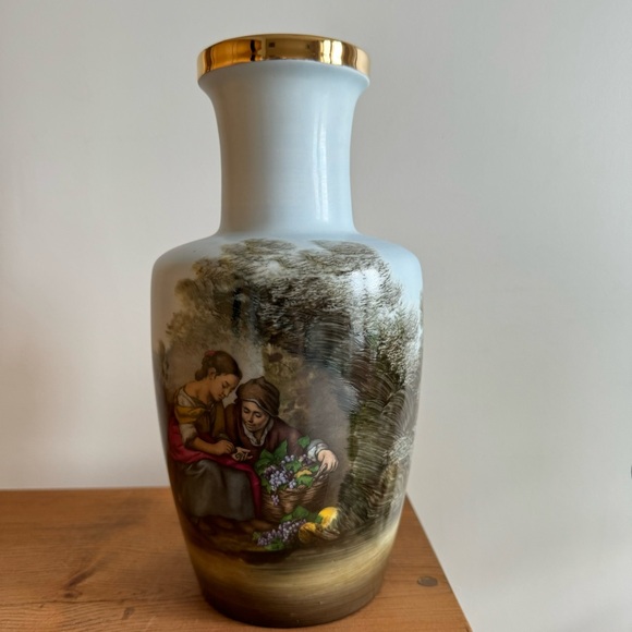 Vintage Janbo Made in Spain Ceramic Vase The Little Fruit Seller Artwork Murillo - Picture 9 of 10
